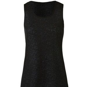 SIMPLY BE. ANTHOLOGY JACQUARD TOP SLEEVELESS - BLACK SIZES 12 (NEW WITH TAGS)